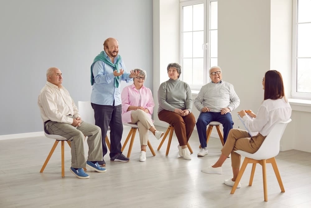 senior,people,in,group,therapy.,happy,retired,old,men,and